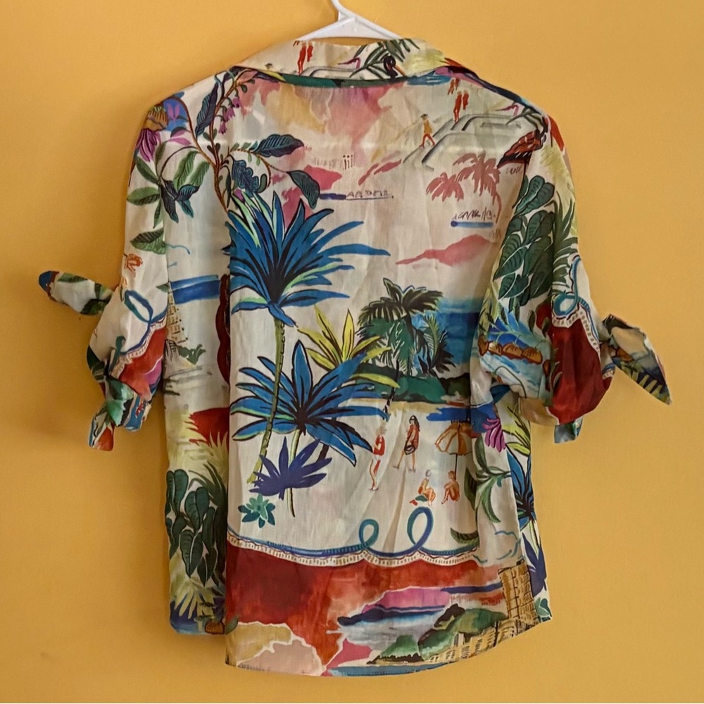 Zara Tropical Vacation Short Sleeve Shirt. Large. - Picture 2 of 4